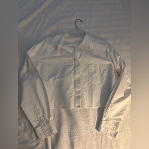 Good American cropped button down